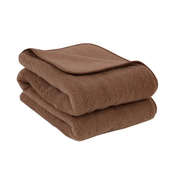 Koc Wełniany MERINO brązowy | Leczniczy, 100% Wełna | Miękki, Ciepły