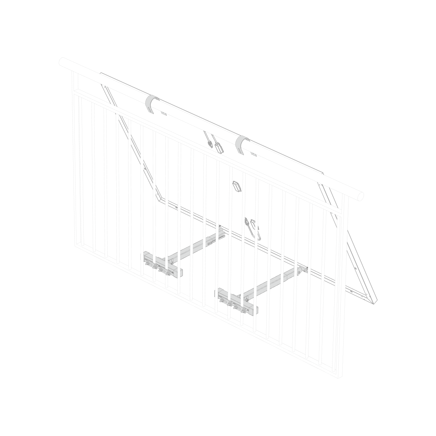 Uchwyt balkonowy EcoFlow do balustrad ażurowych dla paneli fotowoltaicznych - obrazek 2