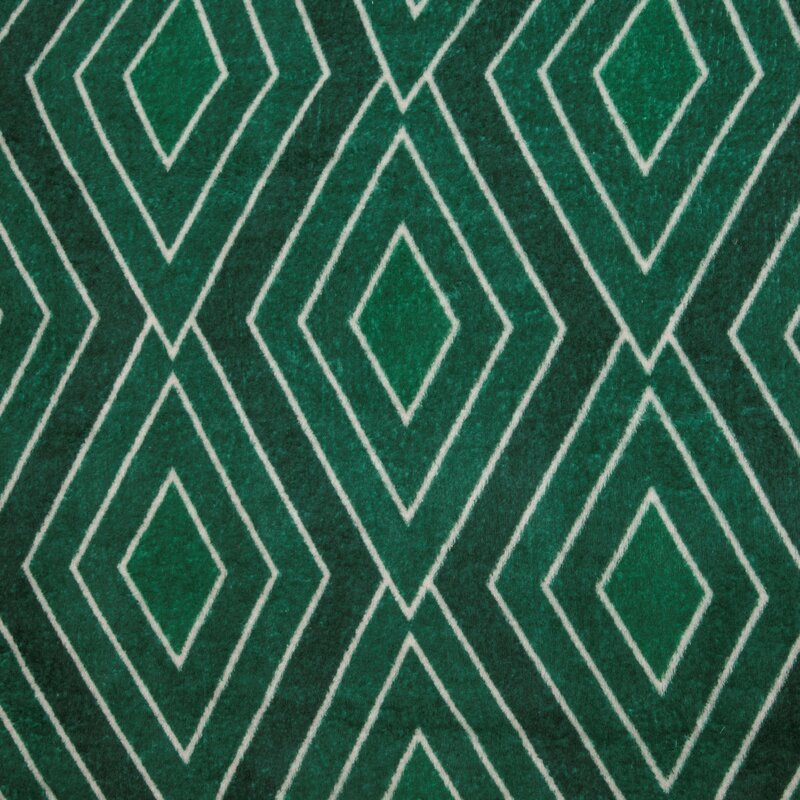 Koc 150x200 cm miękki zieleń z beżem geometryczny - obrazek 6